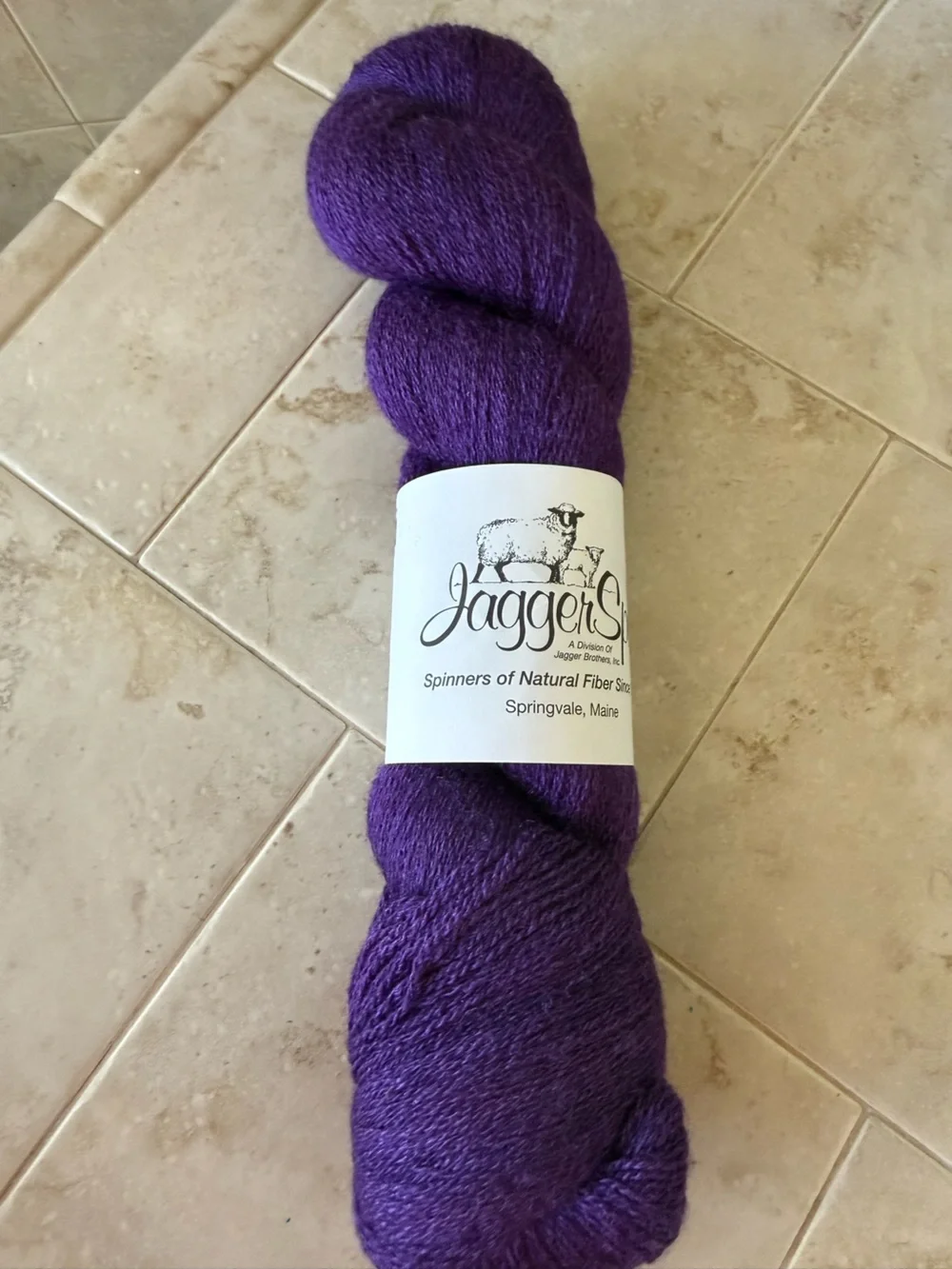 Jagger Spun Plush Handspun Yarn - Vibrant Deep Purple Skein